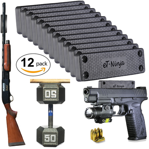 Image of Magnetic Gun Mount Holster 53lb. - Gun Magnet Mount - Discreet Tactical Concealed Carry Handgun Holder For Car Truck Under Desk Bedside Wall w/Anti Scratch Rubber Coating