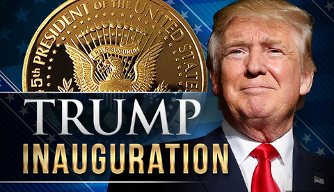 Image of 2017 Donald Trump 45th President, Collectors Edition 24kt Gold Plated Commemorative Replica Novelty Coin, Each Coin Comes With Stand & Display Case (NOT LEGAL TENDER)