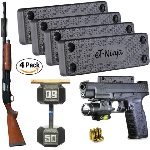 Image of Magnetic Gun Mount Holster 53lb. - Gun Magnet Mount - Discreet Tactical Concealed Carry Handgun Holder For Car Truck Under Desk Bedside Wall w/Anti Scratch Rubber Coating