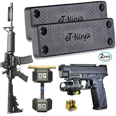 Image of Magnetic Gun Mount Holster 53lb. - Gun Magnet Mount - Discreet Tactical Concealed Carry Handgun Holder For Car Truck Under Desk Bedside Wall w/Anti Scratch Rubber Coating