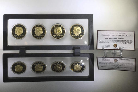 Image of eTradewinds Donald Trump 2nd Term 4 Coin Set, Rectangle Display Case, Cert. of Auth