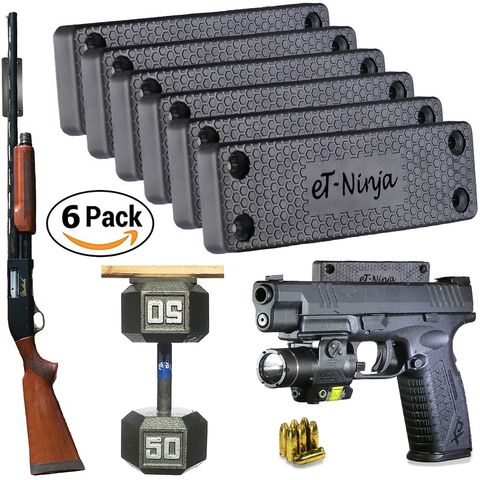 Image of Magnetic Gun Mount Holster 53lb. - Gun Magnet Mount - Discreet Tactical Concealed Carry Handgun Holder For Car Truck Under Desk Bedside Wall w/Anti Scratch Rubber Coating