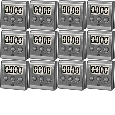 Image of Elegant Digital Kitchen Timer, Stainless Steel Model eT-78, Displays 0-99 Min. or 0-99 Hr, SUPER Strong Magnetic Back, Volume Switch For Soft/Loud Alarm Tone, Auto Shut Off, Auto Memory