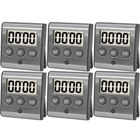 Image of Elegant Digital Kitchen Timer, Stainless Steel Model eT-78, Displays 0-99 Min. or 0-99 Hr, SUPER Strong Magnetic Back, Volume Switch For Soft/Loud Alarm Tone, Auto Shut Off, Auto Memory