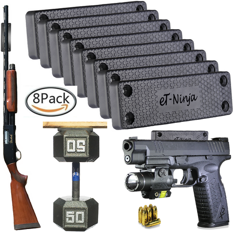 Image of Magnetic Gun Mount Holster 53lb. - Gun Magnet Mount - Discreet Tactical Concealed Carry Handgun Holder For Car Truck Under Desk Bedside Wall w/Anti Scratch Rubber Coating