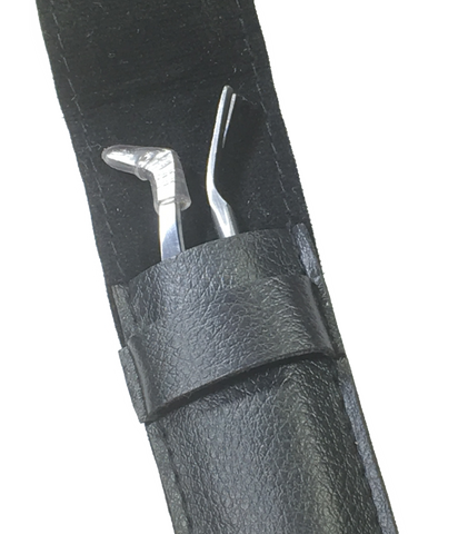 Image of Tick Remover Tick-Off - Hygienic All Stainless Steel Tick Removal Tool With Leather Case. Complete With Tick Removal Instructions & Identification Chart - Patent No. D889,646