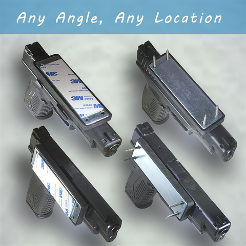 Image of Magnetic Gun Mount Holster 53lb. - Gun Magnet Mount - Discreet Tactical Concealed Carry Handgun Holder For Car Truck Under Desk Bedside Wall w/Anti Scratch Rubber Coating