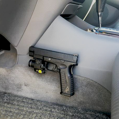 Image of Magnetic Gun Mount Holster 53lb. - Gun Magnet Mount - Discreet Tactical Concealed Carry Handgun Holder For Car Truck Under Desk Bedside Wall w/Anti Scratch Rubber Coating