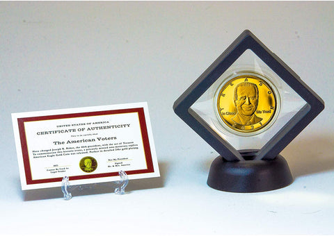 Image of eTradewinds Not My President – Joe “Bribes” Biden - Treason & Impeachment, 24kt Gold Plated Novelty Anti Biden Coin Says it All for The Biden Hater in Your Life (Diamond Display)