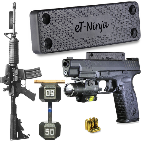 Image of Magnetic Gun Mount Holster 53lb. - Gun Magnet Mount - Discreet Tactical Concealed Carry Handgun Holder For Car Truck Under Desk Bedside Wall w/Anti Scratch Rubber Coating