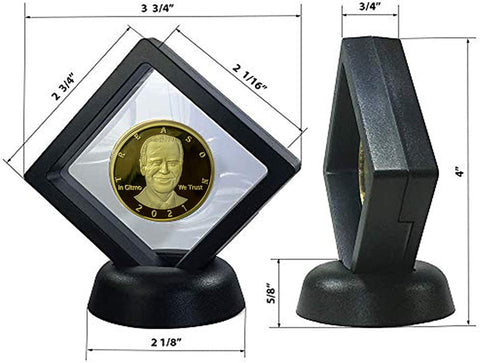 Image of eTradewinds Not My President – Joe “Bribes” Biden - Treason & Impeachment, 24kt Gold Plated Novelty Anti Biden Coin Says it All for The Biden Hater in Your Life (Diamond Display)