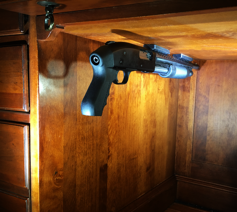 Image of Magnetic Gun Mount Holster 53lb. - Gun Magnet Mount - Discreet Tactical Concealed Carry Handgun Holder For Car Truck Under Desk Bedside Wall w/Anti Scratch Rubber Coating