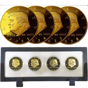 eTradewinds Donald Trump 2nd Term 4 Coin Set, Rectangle Display Case, Cert. of Auth