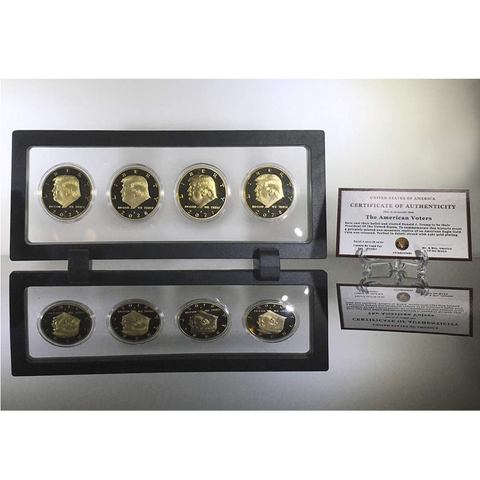 Image of eTradewinds Donald Trump 2nd Term 4 Coin Set, Rectangle Display Case, Cert. of Auth