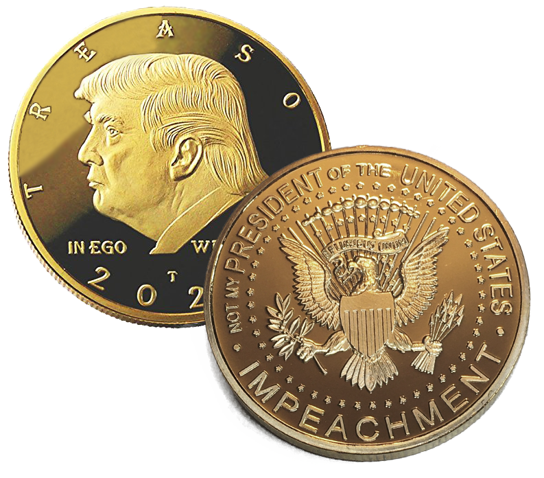 Not My President - Original 24kt Gold Plated Genuine Anti Trump Coin - The Coin Says it all - The Perfect Anti Trump Gifts & Funny Novelty Gag Gift For The Trump Lover In your Life