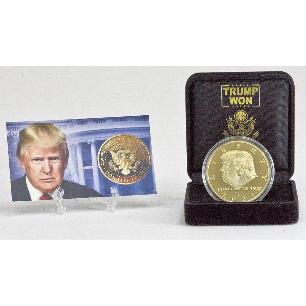Trump Won 2021 Save America Donald Trump Gold Coin | Official Snowflake Detector/Kryptonite | Ramp Up for The 2020 Election Decertification & 2022 Inauguration (Velvet Trump Won 21)