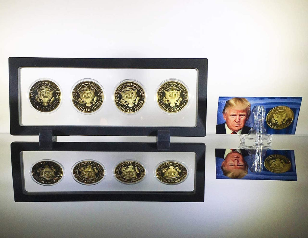 eTradewinds Donald Trump 2nd Term 4 Coin Set, Rectangle Display Case, Cert. of Auth